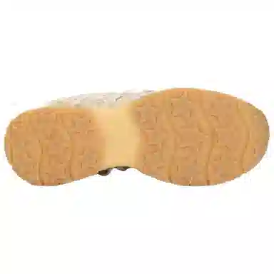 Miu Miu Round Toe Lace-Up Low Sneakers Beige