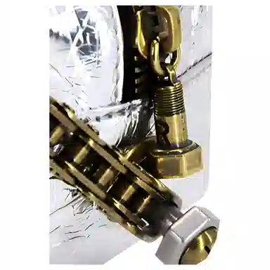 解不开的魔方皱银手提包