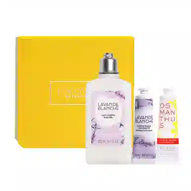 欧舒丹 白色薰衣草身体乳沐浴露套装教礼盒 清爽