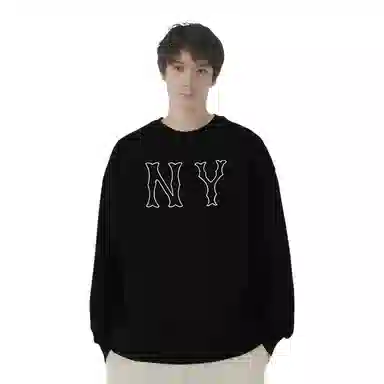 MLB Yankees Logo Crewneck Sweatshirt Black