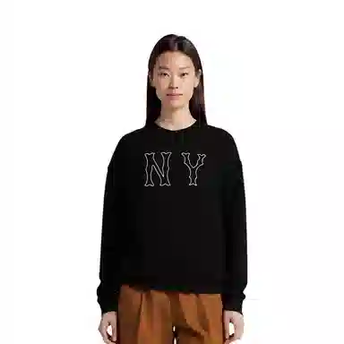 MLB Yankees Logo Crewneck Sweatshirt Black