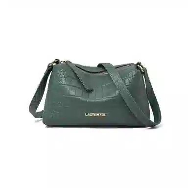 老人头 时尚鳄鱼纹百搭柔软高级质感 牛皮革拼合成革 单肩包 常规 女款 多色