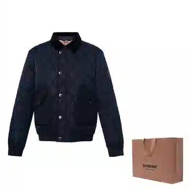 Burberry Quilted Jacket Navy