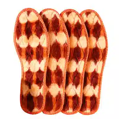 足印部落 保暖加绒软底舒适防寒防冻 毛毡 无纺布 鞋垫 男女同款情侣款