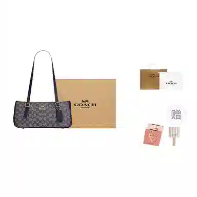 COACH Asher 34 Large Shoulder Bag Blue Gray