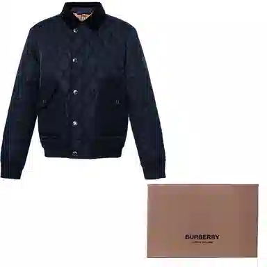 Burberry Quilted Jacket Navy