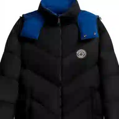 Versace Logo Puffer Jacket Black