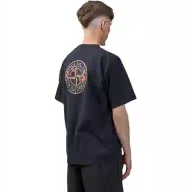 Stone Island Logo Print T-Shirt Black