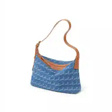 妙迪 通勤松弛小众 织物 单肩包 常规 女款 丹宁黑