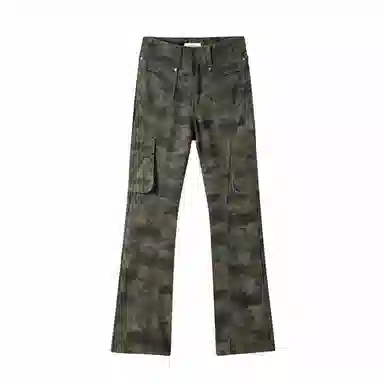 UPXIW Wide Leg Cargo Jeans Camo