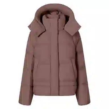 坦博尔 纯色宽松短款长袖羽绒服 女款