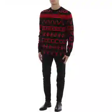 纪梵希 满印圆领长袖毛衣 男款