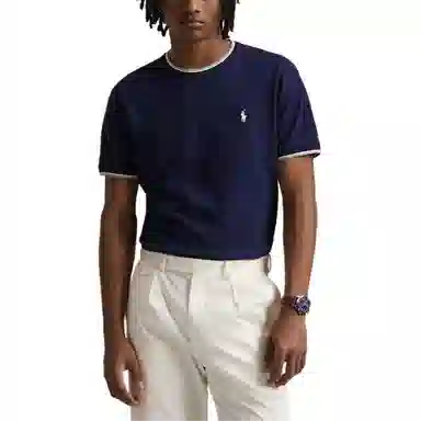 Polo Ralph Lauren SS25 Solid Pony Embroidered Crewneck T-Shirt Blue