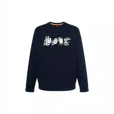HUGO BOSS Logo Pullover Sweatshirt Navy