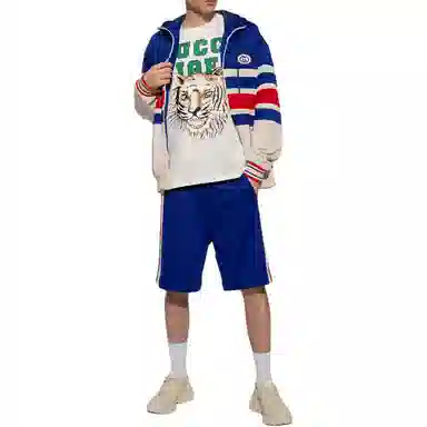 GUCCI Logo Hoodie Blue