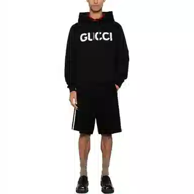GUCCI FW24 Logo Hoodie Black