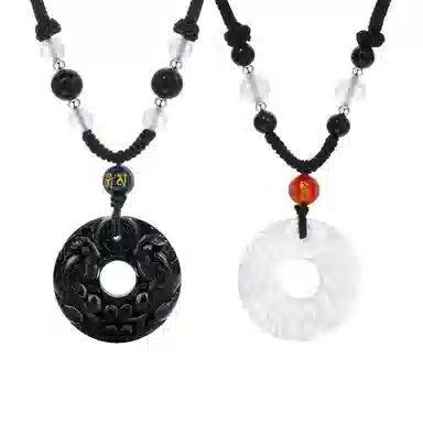 老凤祥 貔貅平安扣吊坠 新中式本命年招财纳福转运毛衣链大气中性吊坠 女朋友男朋友父亲纪念日周年礼物 玛瑙 项链 男女同款情侣款