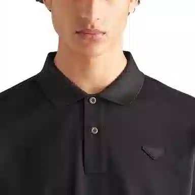 Prada SS24 Logo Polo Black