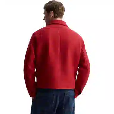 ZARA Loose Fit Zip Collar Jacket Red