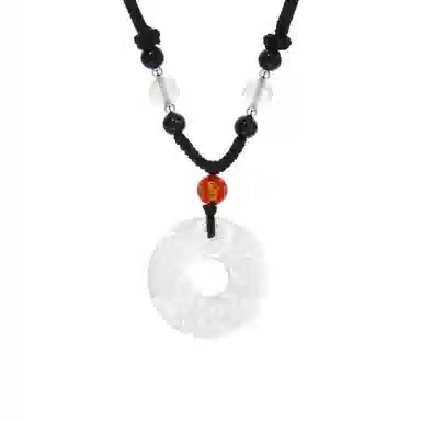 老凤祥 貔貅平安扣吊坠 新中式本命年招财纳福转运毛衣链大气中性吊坠 女朋友男朋友父亲纪念日周年礼物 玛瑙 项链 男女同款情侣款