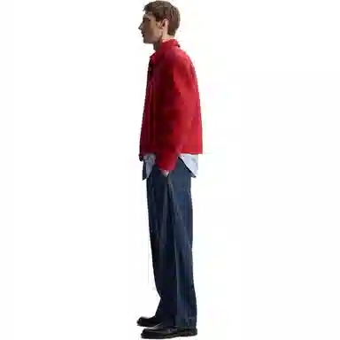 ZARA Loose Fit Zip Collar Jacket Red