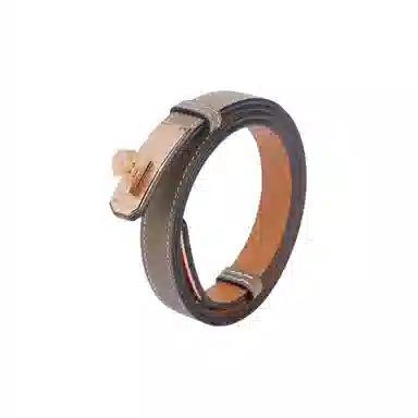Hermes Kelly Belt Epsom Elephant Grey Rose Gold