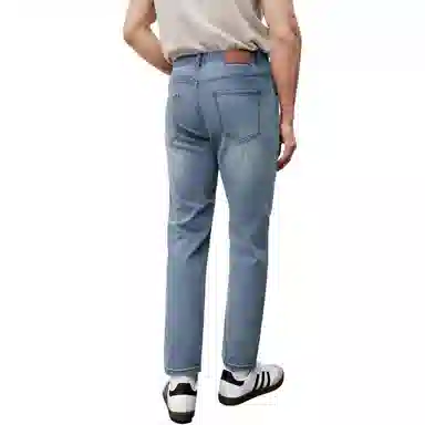 丹宁哲学 薄款无拘束弹中腰长裤牛仔裤 男款