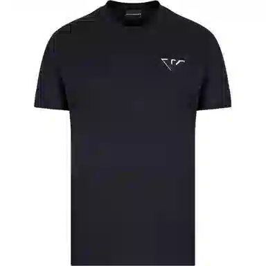 Emporio Armani FW22 Logo T-Shirt Blue