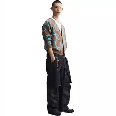 ZARA x ANDERSSON BELL SS25 Jacquard Knit Cardigan Brown