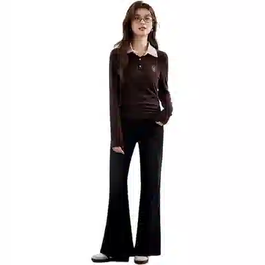 VICTORIA&VERA Polo Knit Top