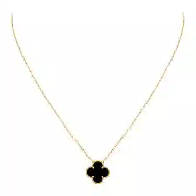Van Cleef & Arpels Alhambra Onyx Necklace