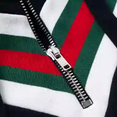 Gucci SS23 Striped Logo Hoodie Navy