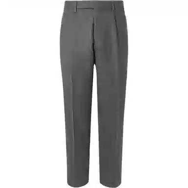 杰尼亚 纯色拉链锥形长裤 休闲裤 男款