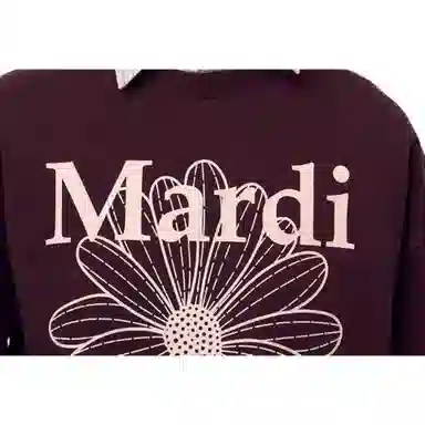 MARDI MERCREDI FW25 SWEATSHIRT FLOWERMARDI_BROWN PALEPINK