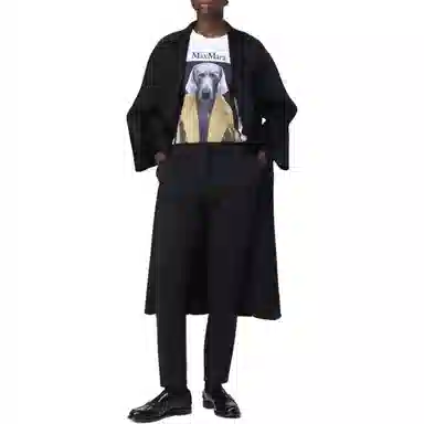 MaxMara Animal Print Crew Neck T-Shirt White