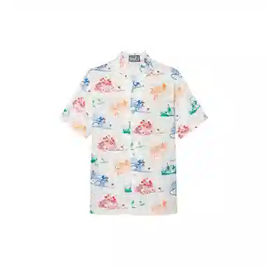 Gucci x Disney Cartoon Print Shirt White