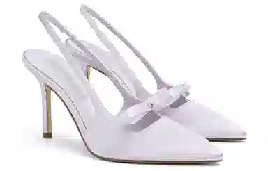 CHARLES&KEITH Satin Bow Pointed Toe Heels