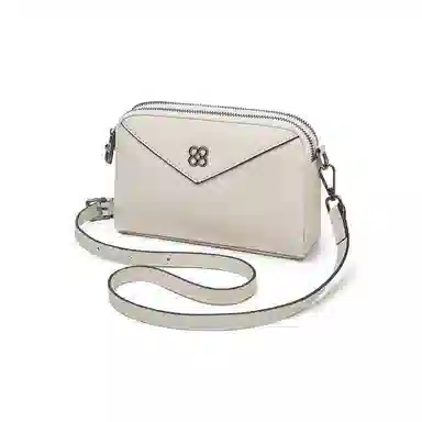 老人头 简约高级感百搭 牛皮拼合成革 单肩包 女款 黑色