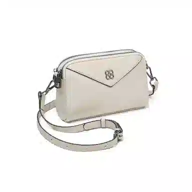 老人头 简约高级感百搭 牛皮拼合成革 单肩包 女款 黑色