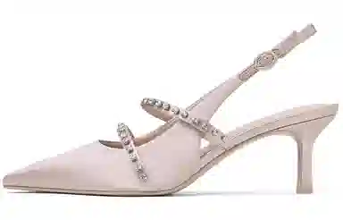CHARLES&KEITH Textured Rhinestone Sandals 6.3cm
