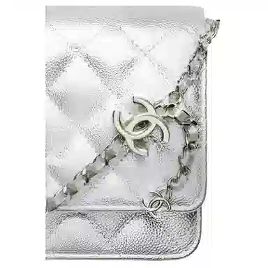 Chanel 25B Silver Crossbody