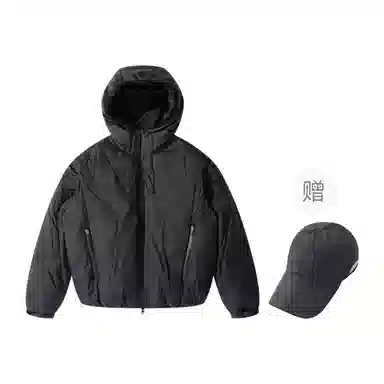 ENSHADOWER Graphene Heated Quilted Hoodie Down Jacket Black
