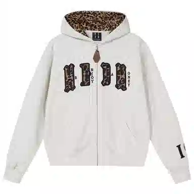 MEDM Leopard Zip Hoodie