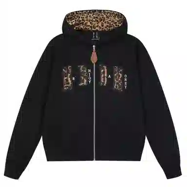 MEDM Leopard Zip Hoodie