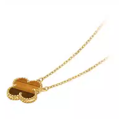 Van Cleef & Arpels Alhambra Tiger Eye Necklace