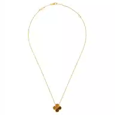 Van Cleef & Arpels Alhambra Tiger Eye Necklace