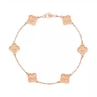Van Cleef & Arpels Alhambra Sweet 18k Rose Gold Bracelet