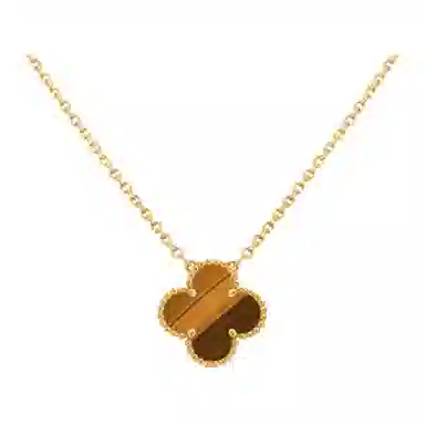 Van Cleef & Arpels Alhambra Tiger Eye Necklace