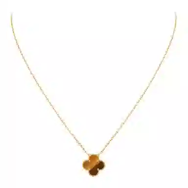 Van Cleef & Arpels Alhambra Tiger Eye Necklace