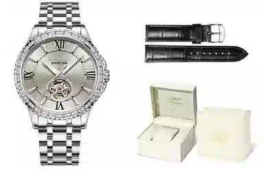 Guanqin Sparkling Series Skeleton Flywheel Mechanical Watch